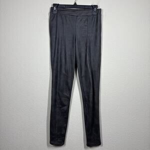 Oggi 5 Womens Size Medium Lola Faux Leather Pants Gray Skinny Pull On France